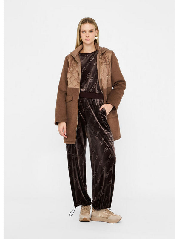 Pantaloni Donna Liu Jo - Pantaloni jogging in ciniglia - Marrone