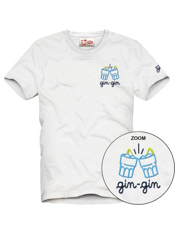 T-shirt Uomo Mc2 Saint Barth - T-Shirt Portofino Gin Gin - Bianco