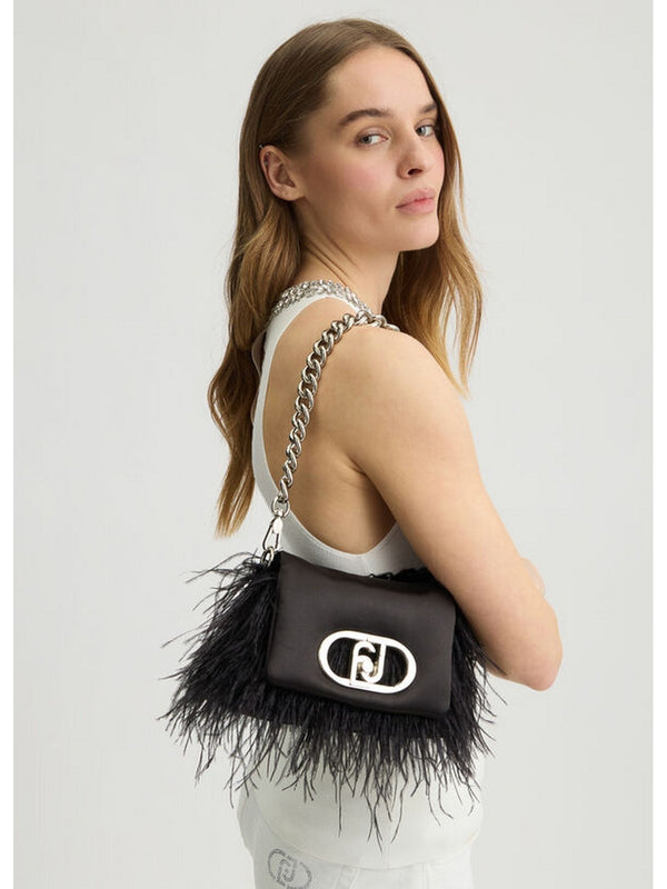 Borse a tracolla Donna Liu Jo - Borsa piccola LaPuffy con piume - Nero