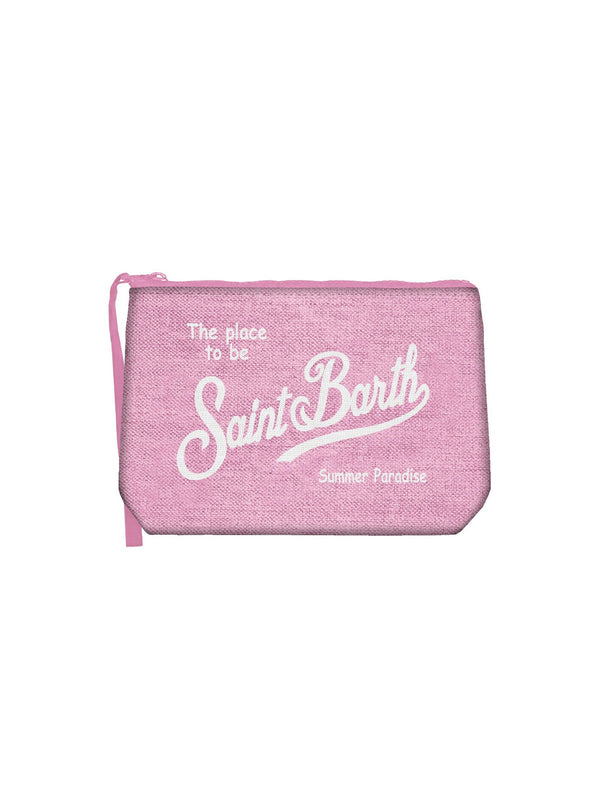 Mc2 Saint Barth Pochette Aline Linen Linen 21 Pink - Ali0004