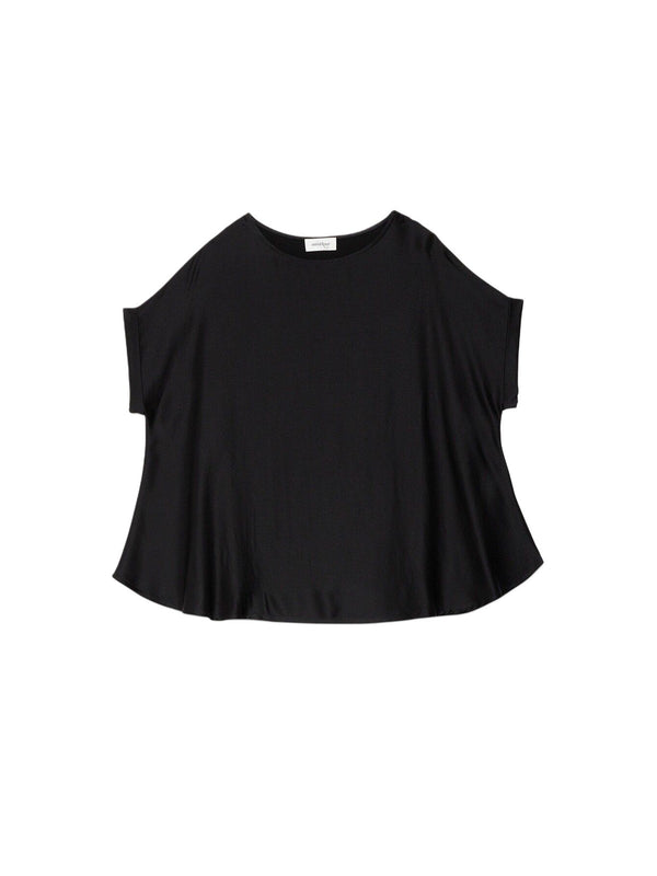 Ottod'Ame Blusa Donna in Viscosa Nera Girocollo DC5072-2