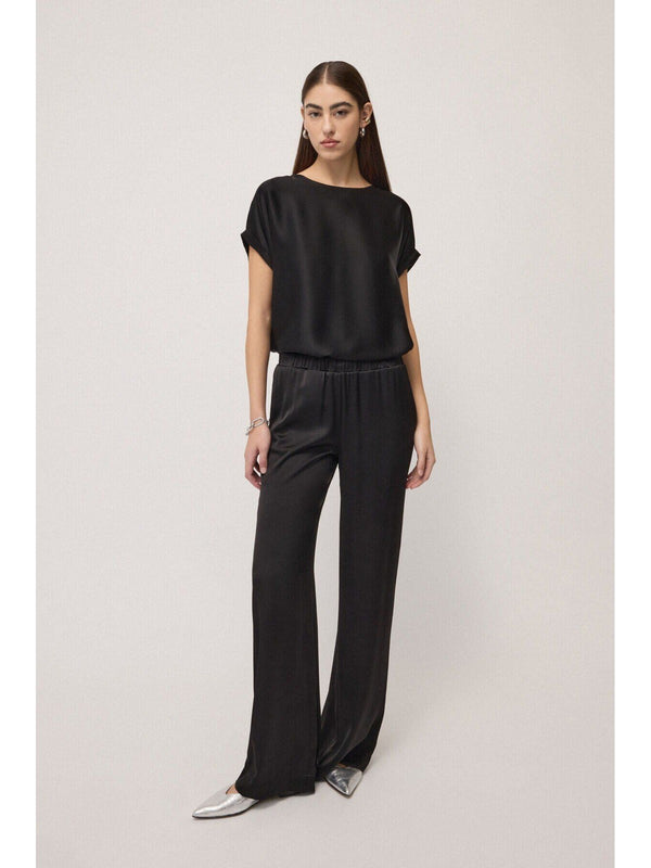 Ottod'Ame Blusa Donna in Viscosa Nera Girocollo DC5072-2