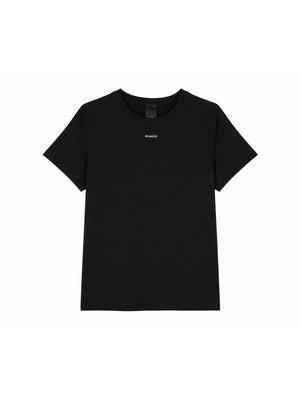 Pinko T-Shirt Donna Nera con Logo Ricamato BASICO Jersey 100373A2RE-Z05