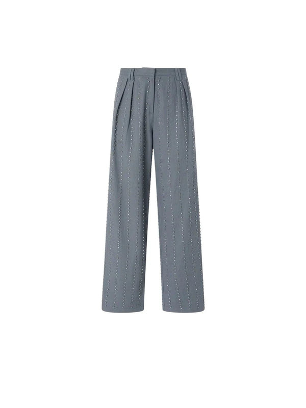 Pinko Pantalone Donna Penny in Cotone con Righe Gioiello Grigio 106239A324-K05