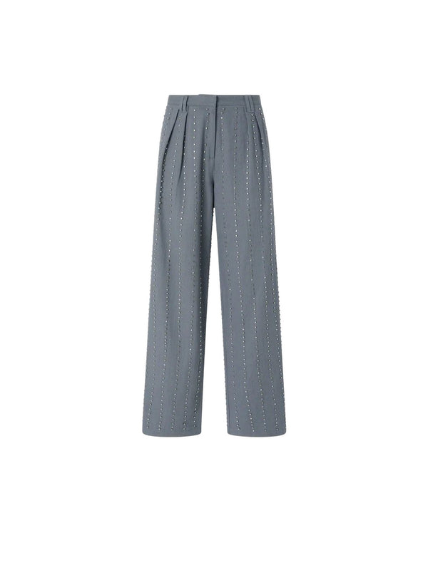 Pinko Pantalone Donna Penny in Cotone con Righe Gioiello Grigio | 106239A324-K05
