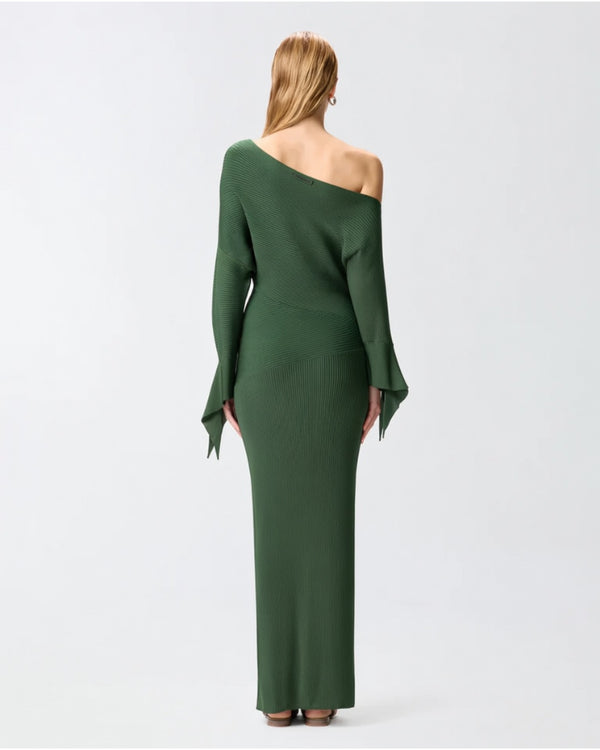 Pinko Brina Abito Lungo Donna Verde Oliva ZL7 in Ecoviscosa Shiny - 106313A347