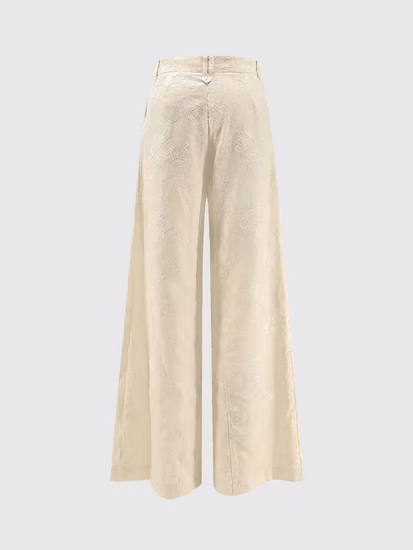 Pinko Pantalone Donna Ivy in Lino Accoppiato Beige Naturale - 106528A374-C03