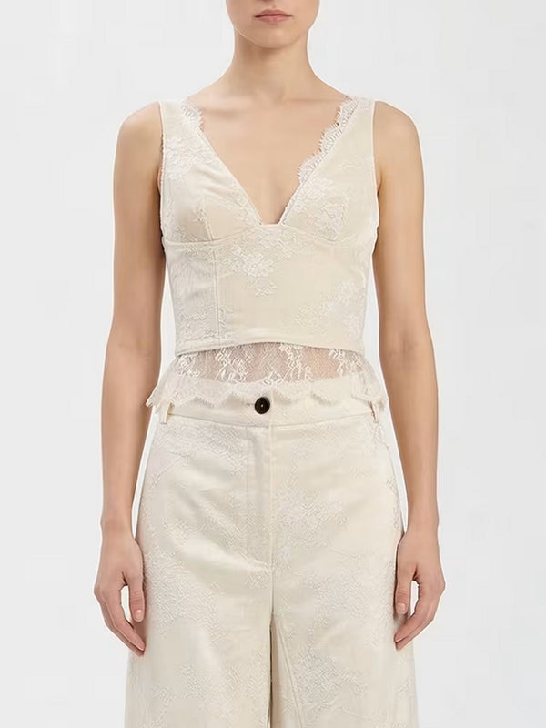 Pinko Top Donna Janessa in Lino Accoppiato Beige Naturale - 106571A374-C03