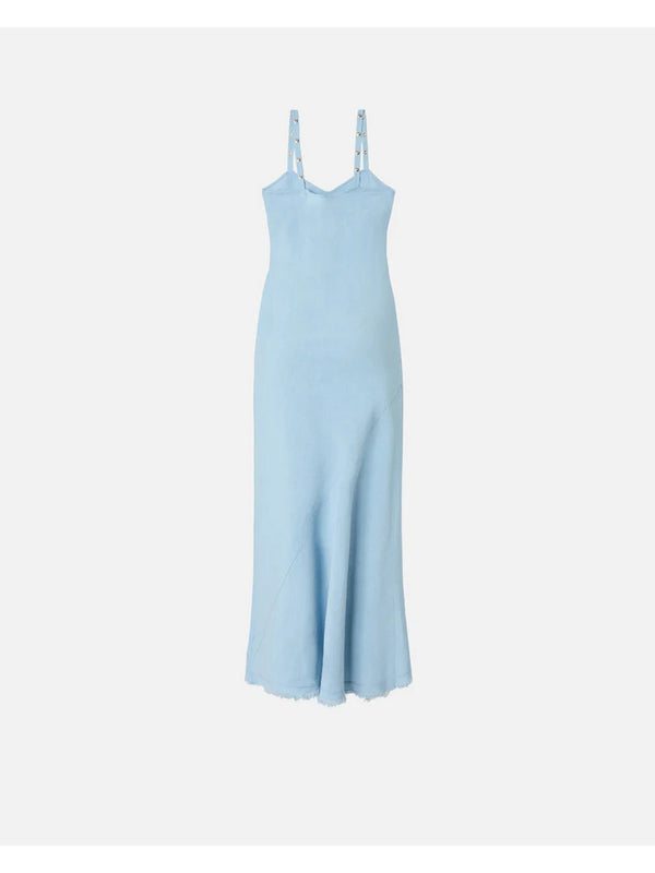 Pinko Abito Donna Aisha in Lino Stretch Celeste - 106586A34G-G45