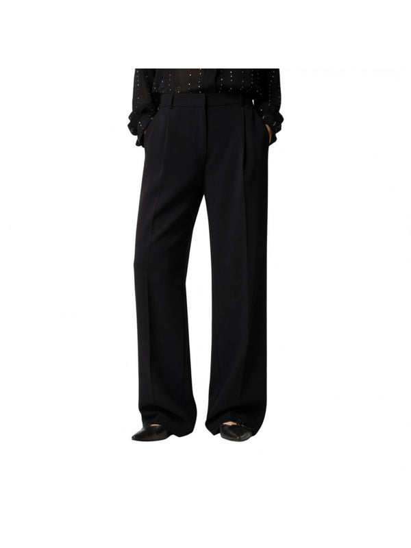 Pinko Pantalone Donna Paula Fluido Nero Palazzo Elegante - 106607A18E-Z99