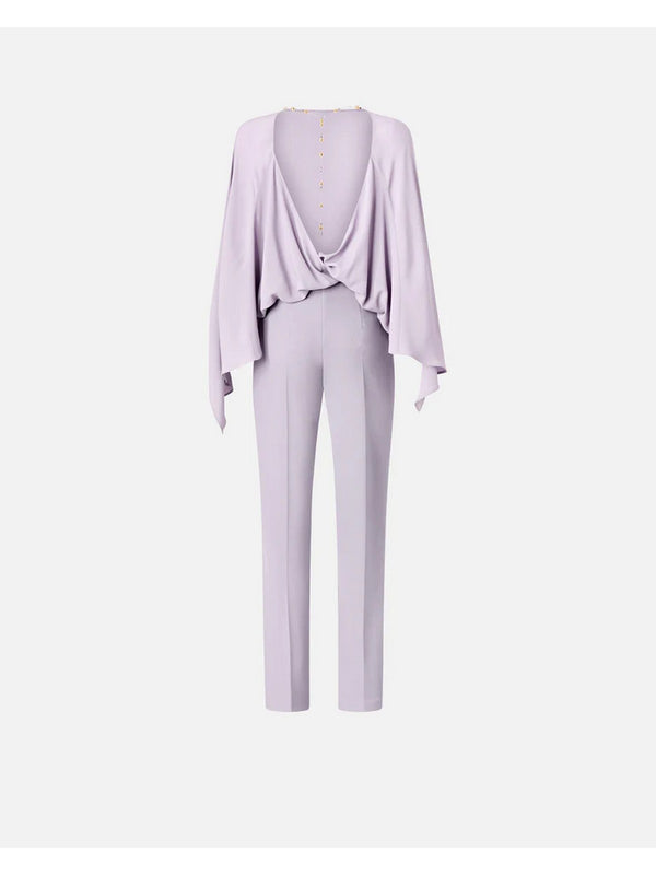 Pinko Tuta Elegante Donna Bietole Color Glicine in Crepe de Chine - 106641A35J Y46