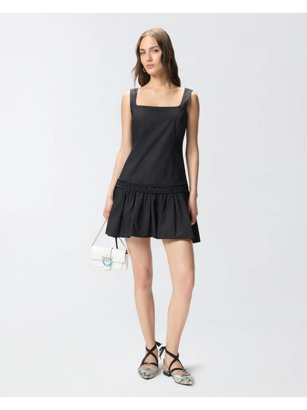 Pinko Abito Corto Donna Nero con Arricci e Coulisse ENNA  106831A2LD-Z99