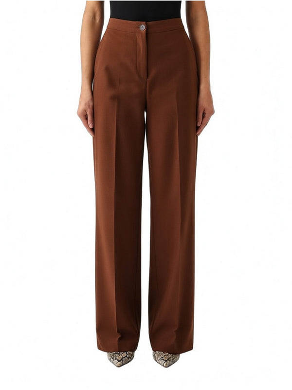 Pinko Pantalone Donna Jacopone in Lino Marrone Tabacco a Palazzo - 104929A34I L78