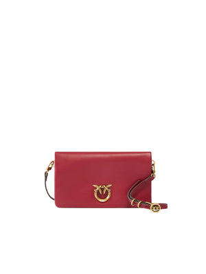 PINKO Love Bag Click Soft Horizontal Mini Donna Pelle Rossa Tracolla - 106023A0QO RR8Q