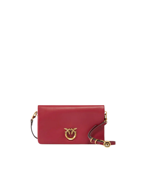 PINKO Love Bag Click Soft Horizontal Mini Donna Pelle Rossa Tracolla - 106023A0QO RR8Q