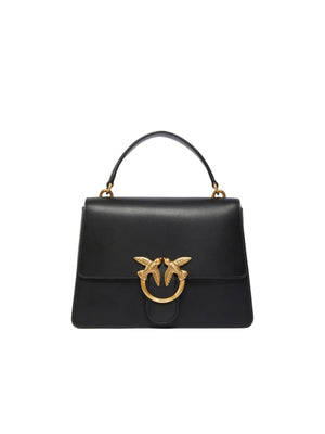 PINKO Borsa Donna Love One Top Handle Classic Light in Pelle Nera - 100066A0F1 Z99Q