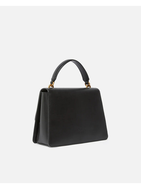 PINKO Borsa Donna Love One Top Handle Classic Light in Pelle Nera - 100066A0F1 Z99Q