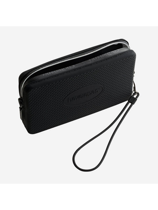 Havaianas Mini Bag Logo Nera Unisex in Silicone  Pochette con Zip 4145429-0090-998