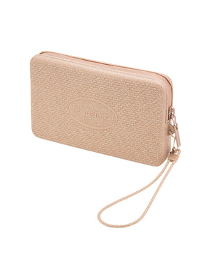 Havaianas Pochette Donna Glitter Beige Dorato con Logo e Laccetto  4147273-0057-0998