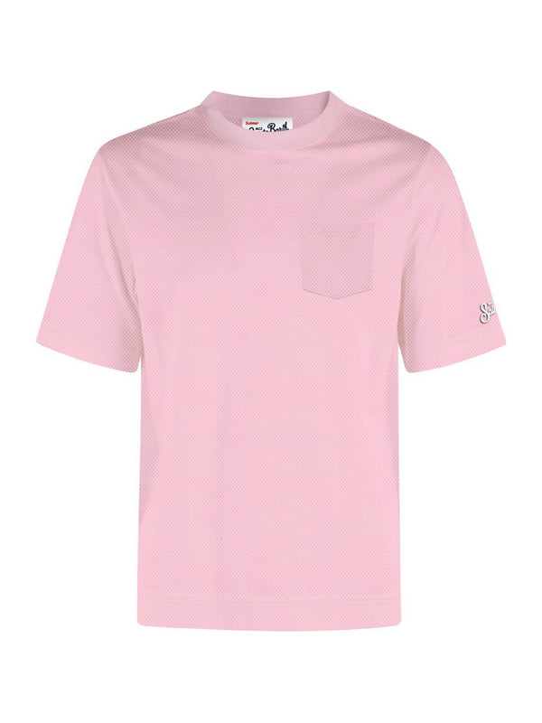 Mc2 Saint Barth Jersey Stretch Piquet T-Shirt Bakewell Piquet 21 Pink - Bkw0001