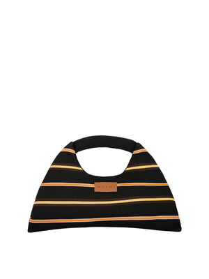 Me Fui Mini Bag Donna Nera in Maglia con Chiusura Magnetica  MA26-SW0110BK