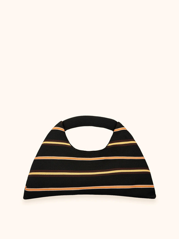 Me Fui Mini Bag Donna Nera in Maglia con Chiusura Magnetica  MA26-SW0110BK