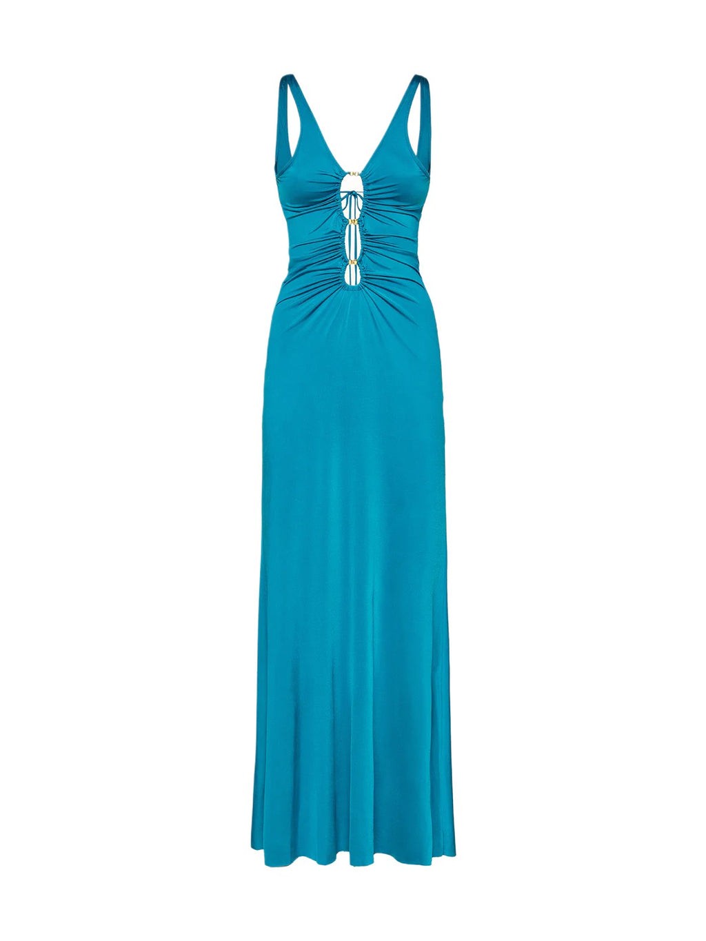 Abito Lungo Donna Me Fui Petrolio in Jersey Lycra con Schiena Scoperta  MF26-SW0126PT