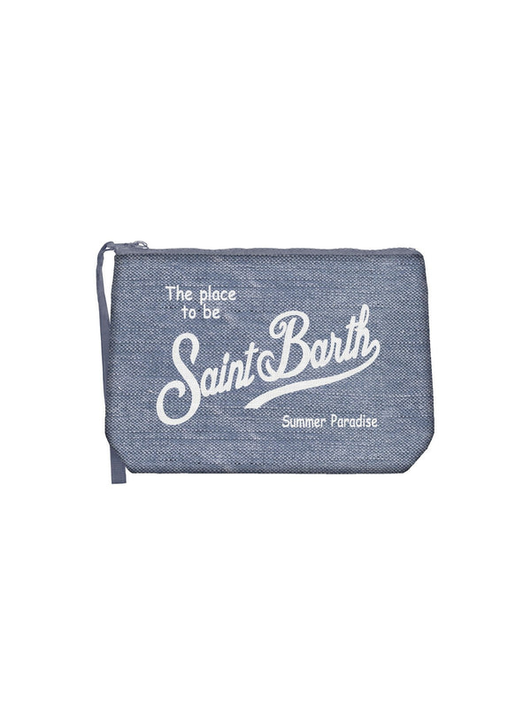 Mc2 Saint Barth Pochette Aline Linen Linen Denim - Ali0004