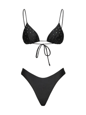 Costume Bikini Donna Me Fui Nero con Triangolo Imbottito e Slip Americano  MF26-SW0130BK