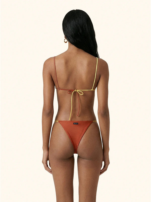 Costume Bikini Donna Me Fui Rosso Red Clay Fascia e Slip Regolabile  MF26-SW0141RC