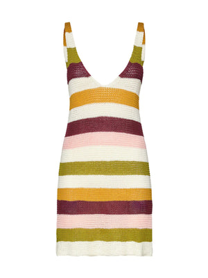 Me Fui Abito Corto Donna Multicolore in Jersey Fantasia  MF26-SW0209MC