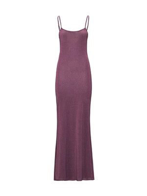 Me Fui Abito Lungo Donna Lurex Bordeaux Brillante  MF26-SW0239BD
