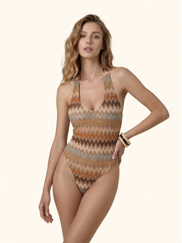 Costume Intero Donna Me Fui Multicolore Chevron MF26-SW0402MC