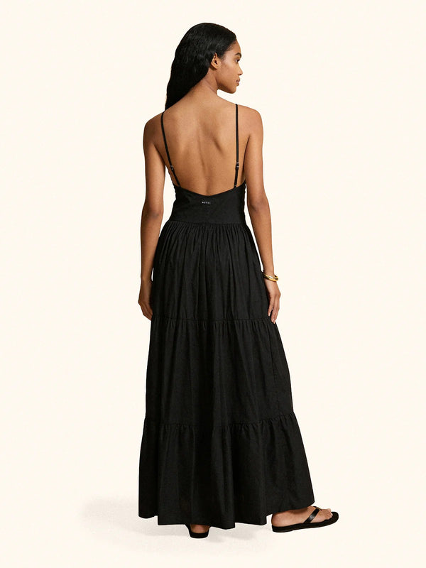 Abito Lungo Donna Me Fui Nero Elegante MF26-SW0429BK