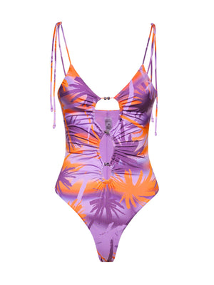 Costume Intero Donna Me Fui Viola Fantasia Tropicale MF26-SW0804X41