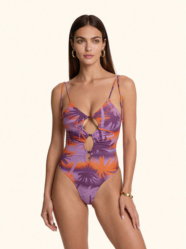Costume Intero Donna Me Fui Viola Fantasia Tropicale MF26-SW0804X41