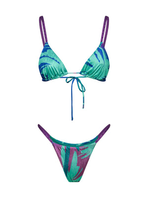 Bikini Triangolo Donna Me Fui Blu Fantasia Tropicale MF26-SW0830X45