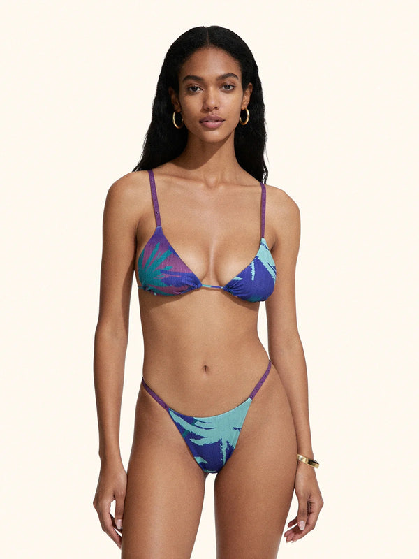 Bikini Triangolo Donna Me Fui Blu Fantasia Tropicale MF26-SW0830X45