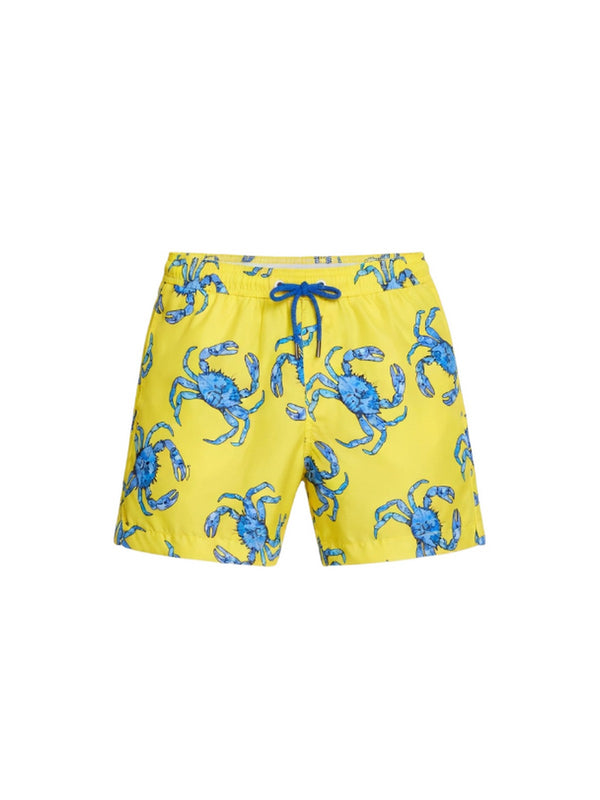 4Giviness Costume Mare Uomo Giallo Fantasia Granchi Blu 126MBWSO6313-020