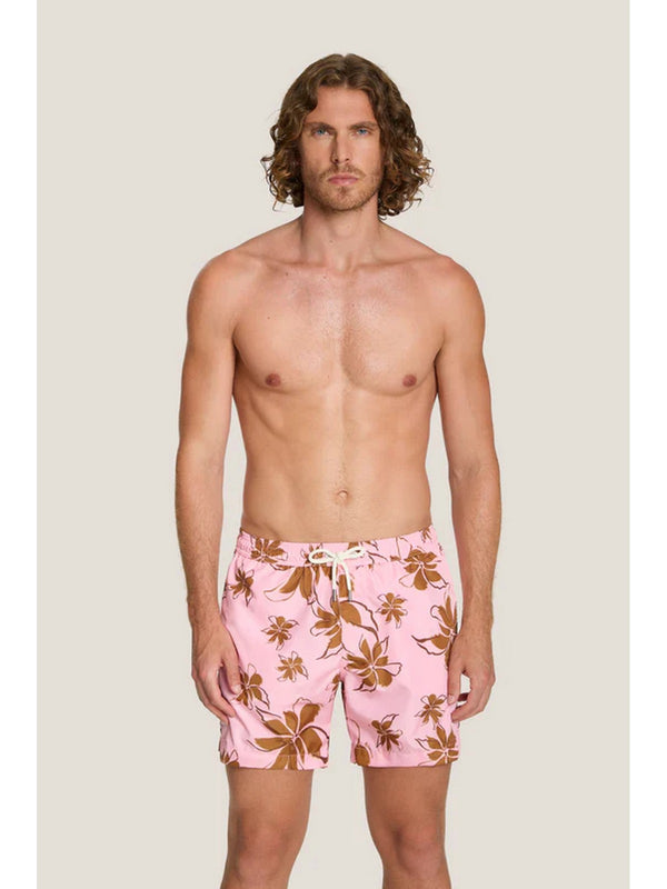 4Giviness Costume Mare Uomo Rosa Fantasia Floreale 126MBWSO6315-042