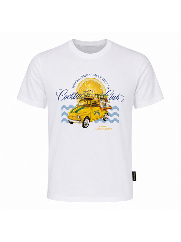 4Giviness T-Shirt Uomo Cocktail Club Jersey Stampa Frontale Var. Unica 126MCUTH6332-200
