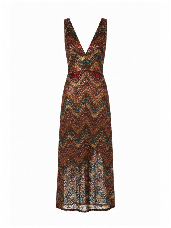 4Giviness Abito Lungo Donna Kenia Multicolore 126WCUAL5623-200