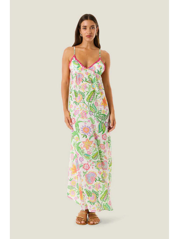4Giviness Abito Lungo Donna Flowers Colors Multicolore 126WCUAL5695-200