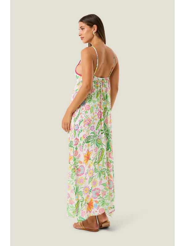 4Giviness Abito Lungo Donna Flowers Colors Multicolore 126WCUAL5695-200