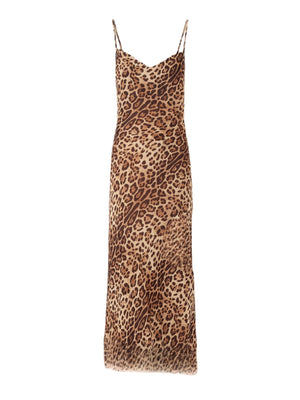 4Giviness Abito Lungo Donna Leopard Resort Multicolore 126WRWAL5770-200