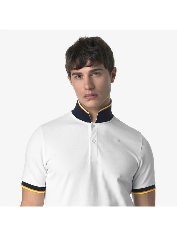 K-Way Polo Uomo Vincent Piqué Slim Bianca K1125BW-001