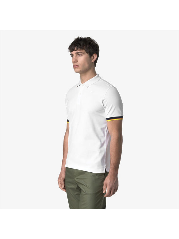 K-Way Polo Uomo Vincent Piqué Slim Bianca K1125BW-001
