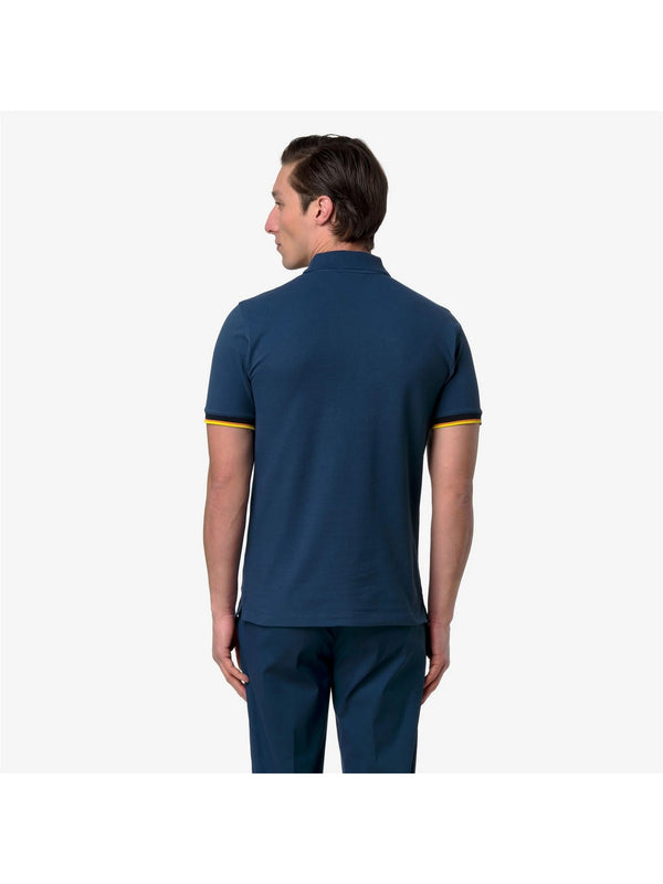 K-Way Polo Uomo Vincent Piqué Slim Blu Insignia K1125BW-B67
