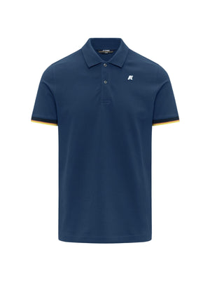 K-Way Polo Uomo Vincent Piqué Slim Blu Insignia K1125BW-B67