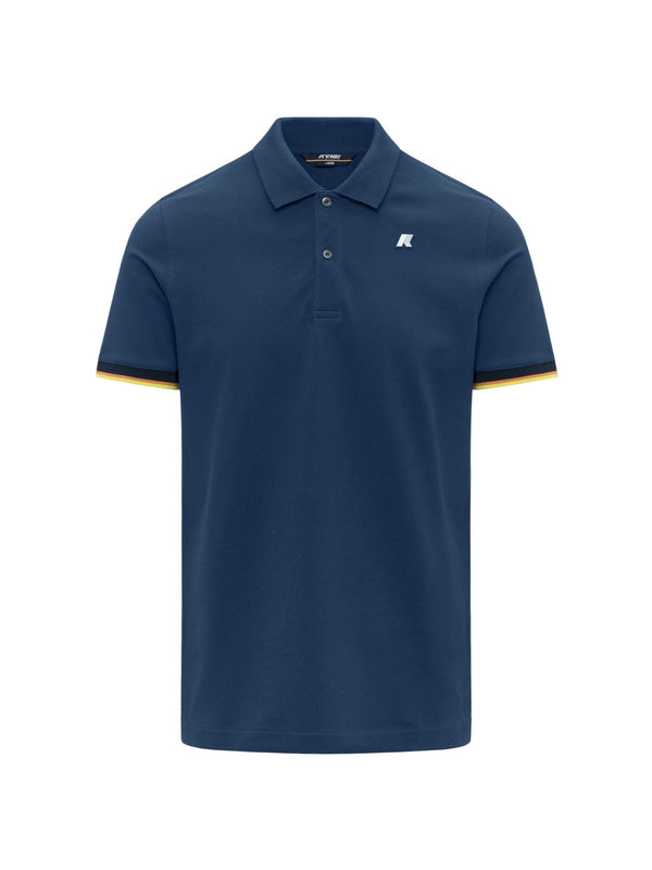 K-Way Polo Uomo Vincent Piqué Slim Blu Insignia K1125BW-B67